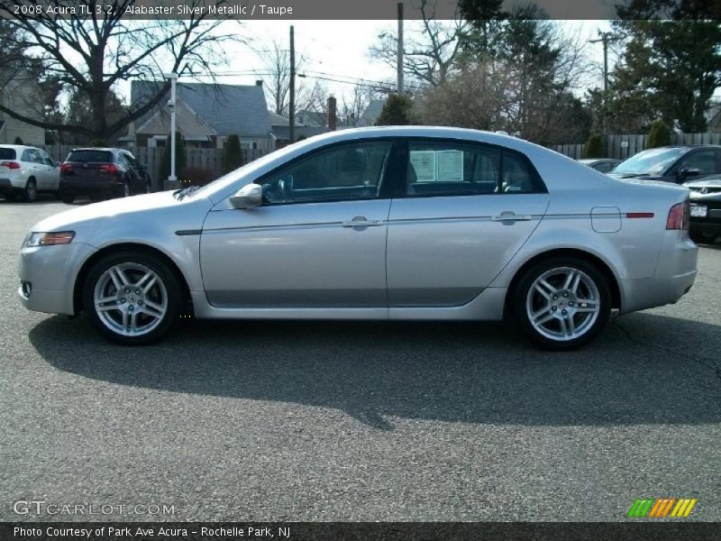 Alabaster Silver Metallic / Taupe 2008 Acura TL 3.2