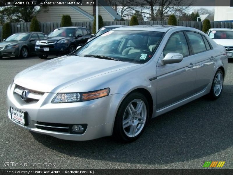 Alabaster Silver Metallic / Taupe 2008 Acura TL 3.2