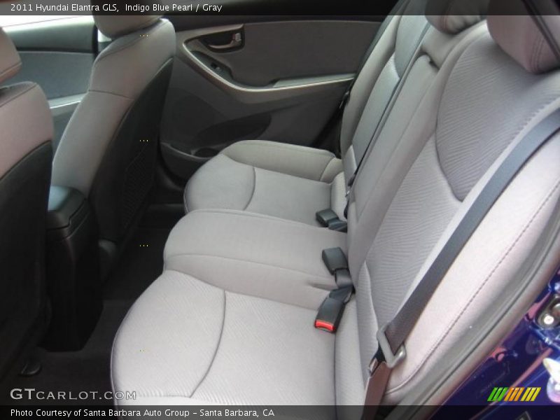 Indigo Blue Pearl / Gray 2011 Hyundai Elantra GLS