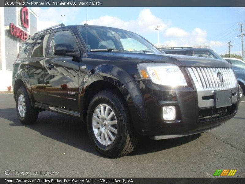 Black / Black 2008 Mercury Mariner V6 Premier 4WD