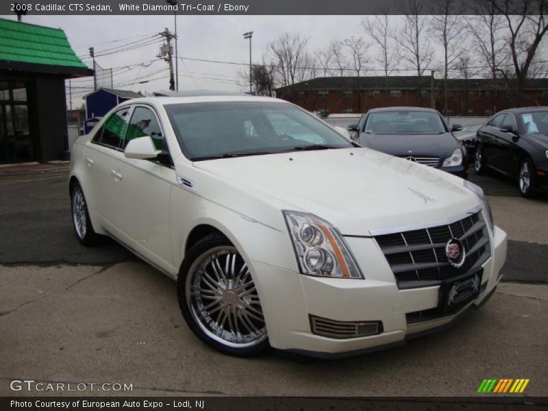 White Diamond Tri-Coat / Ebony 2008 Cadillac CTS Sedan
