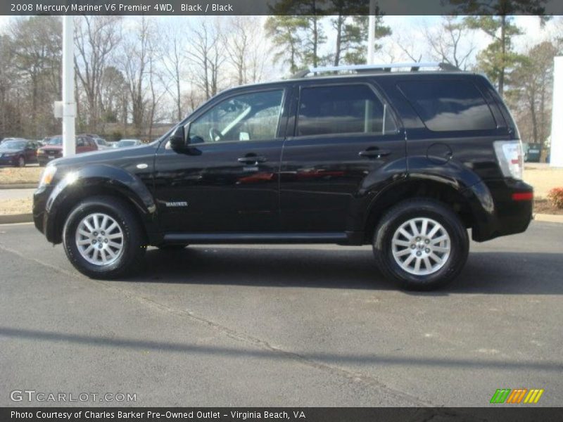 Black / Black 2008 Mercury Mariner V6 Premier 4WD