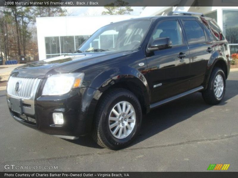 Black / Black 2008 Mercury Mariner V6 Premier 4WD