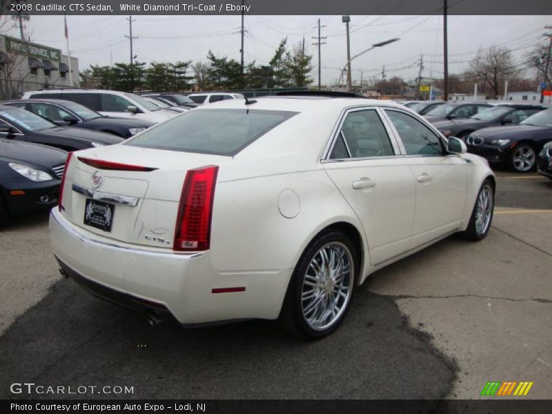 White Diamond Tri-Coat / Ebony 2008 Cadillac CTS Sedan