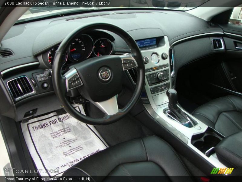 White Diamond Tri-Coat / Ebony 2008 Cadillac CTS Sedan