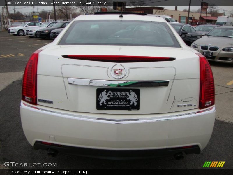 White Diamond Tri-Coat / Ebony 2008 Cadillac CTS Sedan