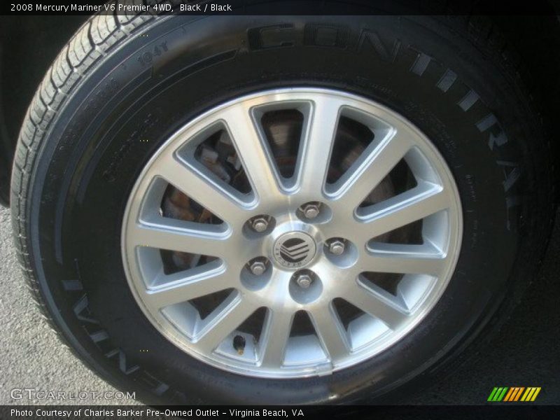 Black / Black 2008 Mercury Mariner V6 Premier 4WD