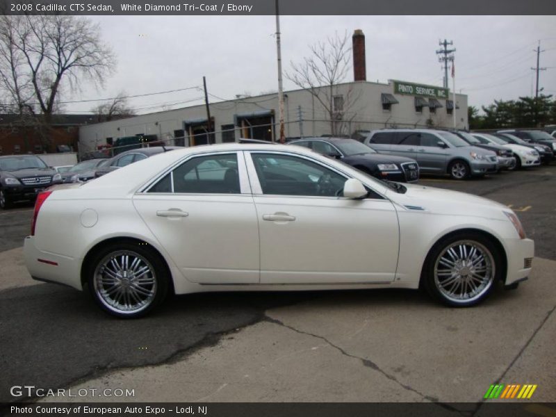 White Diamond Tri-Coat / Ebony 2008 Cadillac CTS Sedan