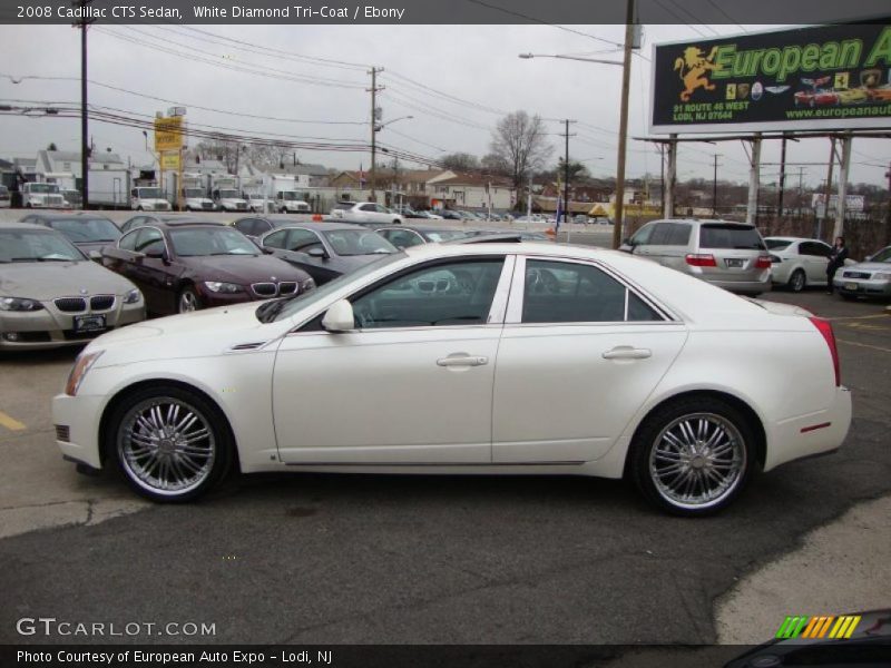 White Diamond Tri-Coat / Ebony 2008 Cadillac CTS Sedan