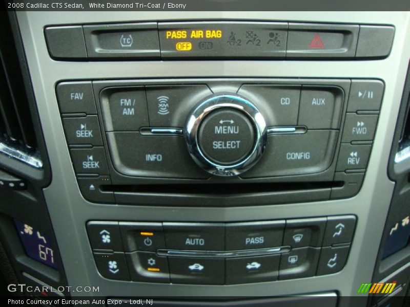 White Diamond Tri-Coat / Ebony 2008 Cadillac CTS Sedan