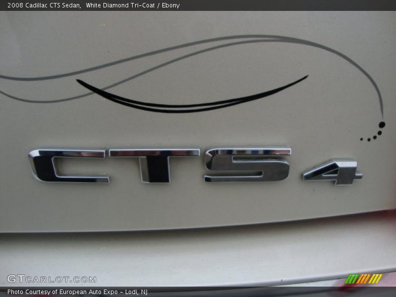 White Diamond Tri-Coat / Ebony 2008 Cadillac CTS Sedan