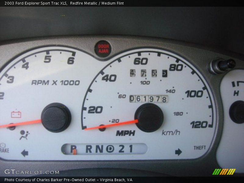 Redfire Metallic / Medium Flint 2003 Ford Explorer Sport Trac XLS