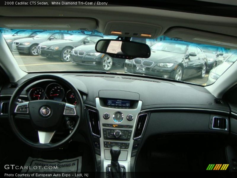White Diamond Tri-Coat / Ebony 2008 Cadillac CTS Sedan