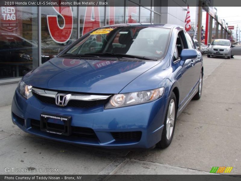 Atomic Blue Metallic / Black 2010 Honda Civic LX-S Sedan