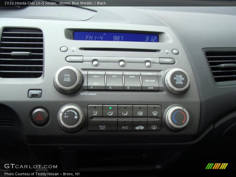 Atomic Blue Metallic / Black 2010 Honda Civic LX-S Sedan