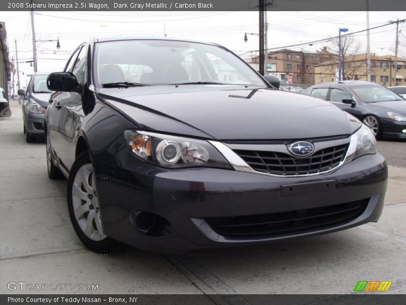 Dark Gray Metallic / Carbon Black 2008 Subaru Impreza 2.5i Wagon