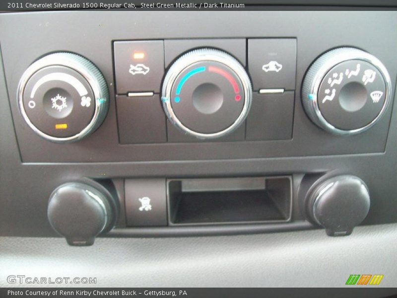 Steel Green Metallic / Dark Titanium 2011 Chevrolet Silverado 1500 Regular Cab