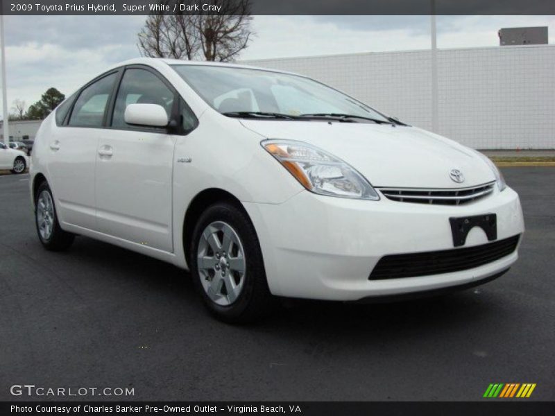 Super White / Dark Gray 2009 Toyota Prius Hybrid