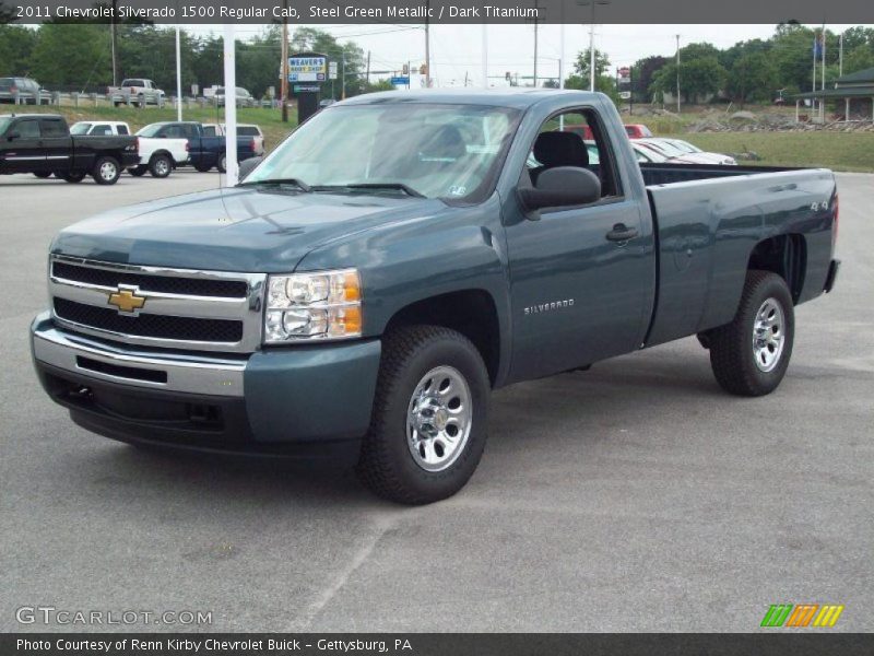 Steel Green Metallic / Dark Titanium 2011 Chevrolet Silverado 1500 Regular Cab
