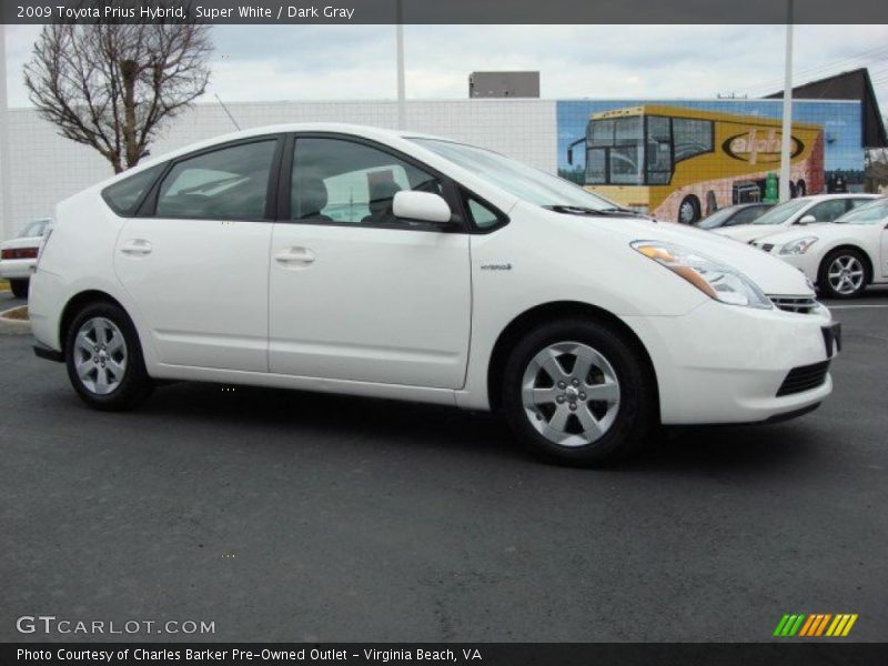 Super White / Dark Gray 2009 Toyota Prius Hybrid