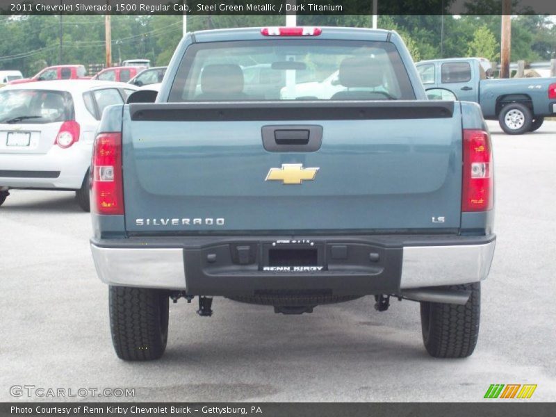 Steel Green Metallic / Dark Titanium 2011 Chevrolet Silverado 1500 Regular Cab