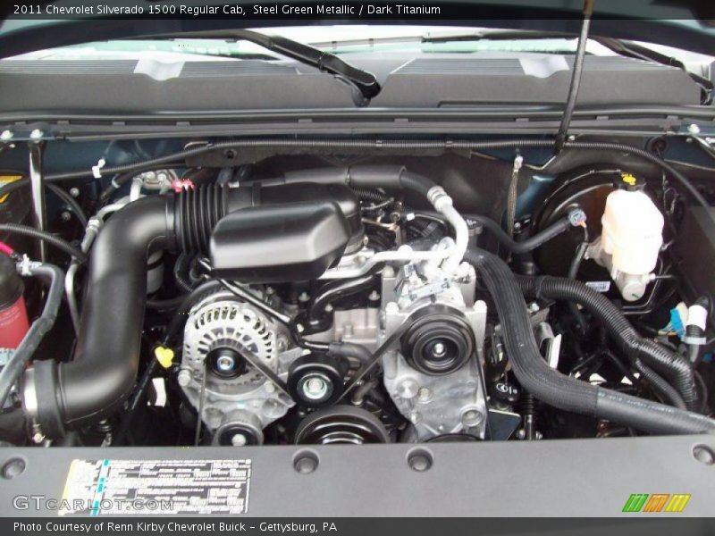 Steel Green Metallic / Dark Titanium 2011 Chevrolet Silverado 1500 Regular Cab