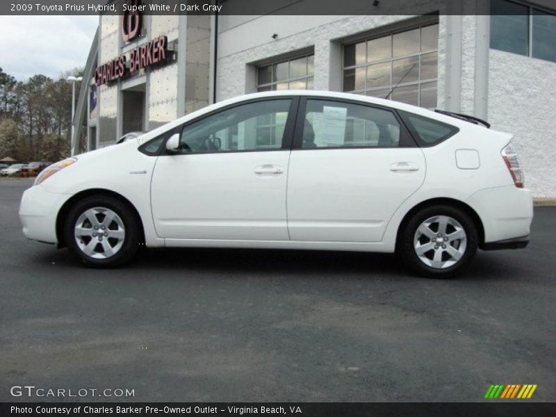 Super White / Dark Gray 2009 Toyota Prius Hybrid