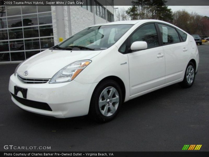 Super White / Dark Gray 2009 Toyota Prius Hybrid