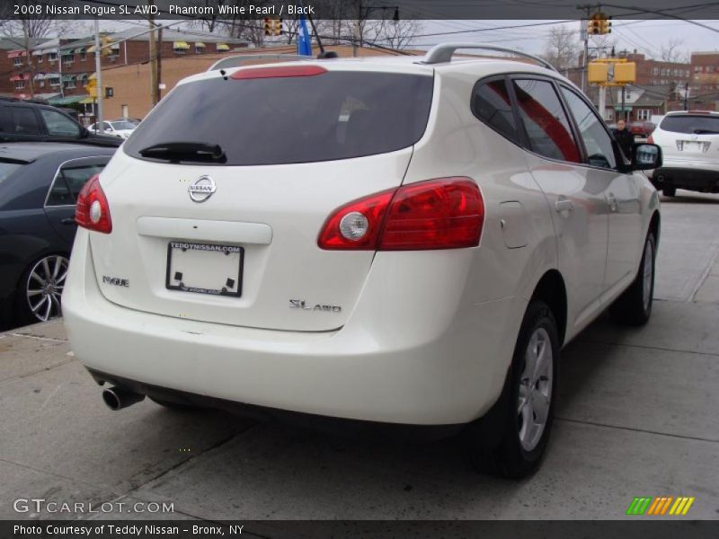 Phantom White Pearl / Black 2008 Nissan Rogue SL AWD