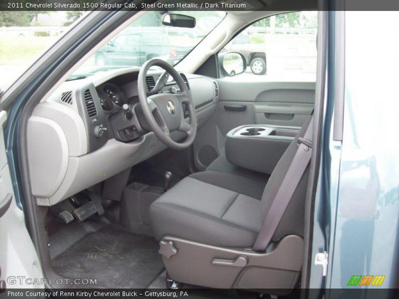 Steel Green Metallic / Dark Titanium 2011 Chevrolet Silverado 1500 Regular Cab