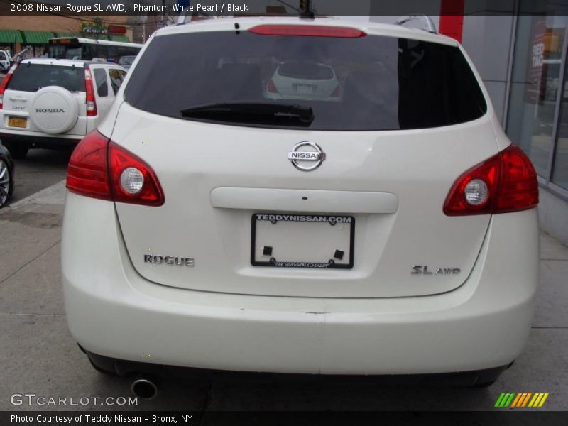 Phantom White Pearl / Black 2008 Nissan Rogue SL AWD
