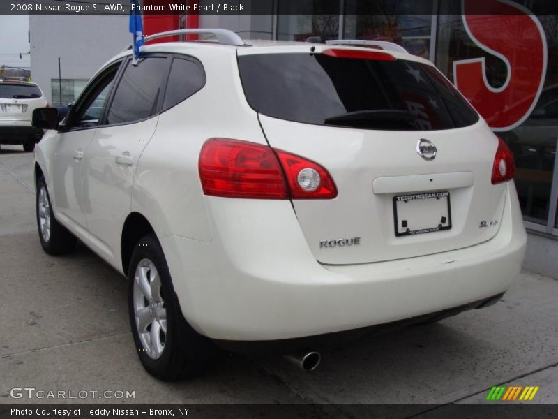 Phantom White Pearl / Black 2008 Nissan Rogue SL AWD