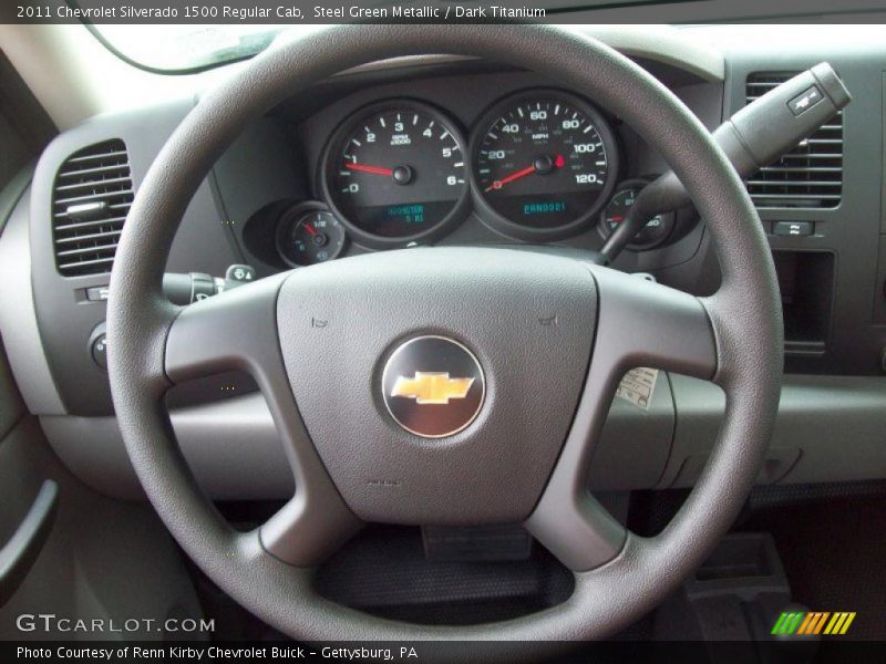 Steel Green Metallic / Dark Titanium 2011 Chevrolet Silverado 1500 Regular Cab