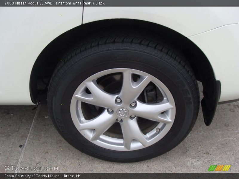 Phantom White Pearl / Black 2008 Nissan Rogue SL AWD