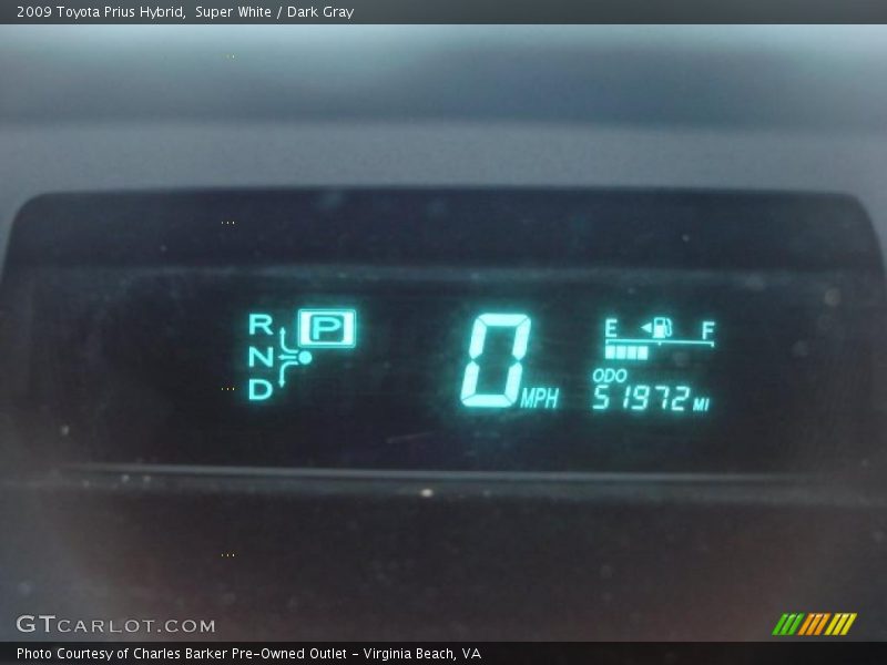 Super White / Dark Gray 2009 Toyota Prius Hybrid
