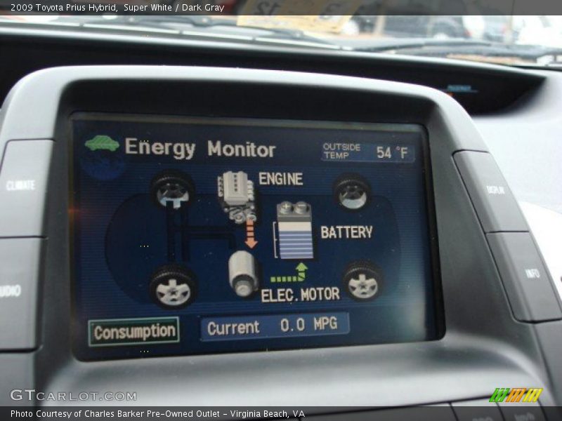 Super White / Dark Gray 2009 Toyota Prius Hybrid