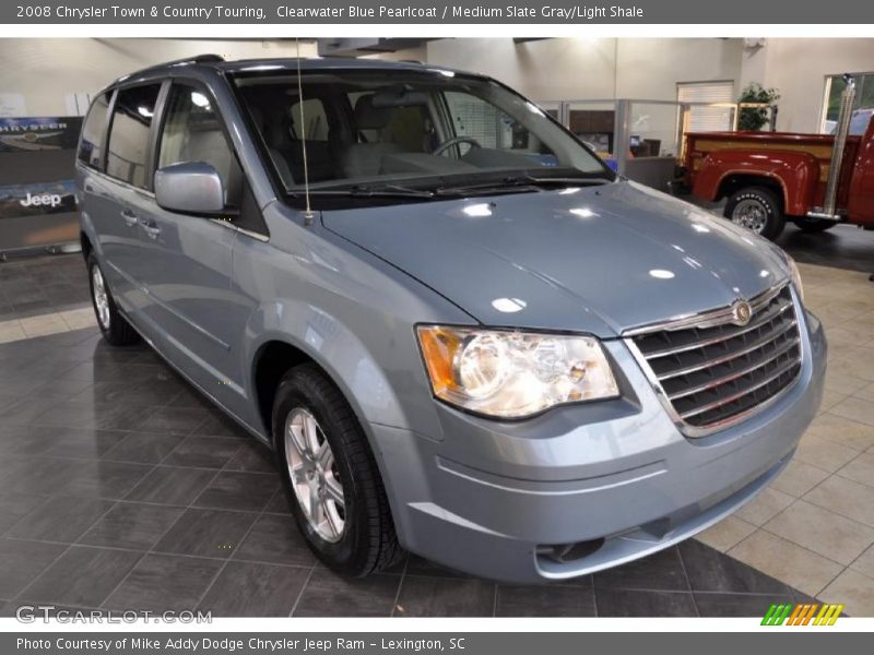 Clearwater Blue Pearlcoat / Medium Slate Gray/Light Shale 2008 Chrysler Town & Country Touring