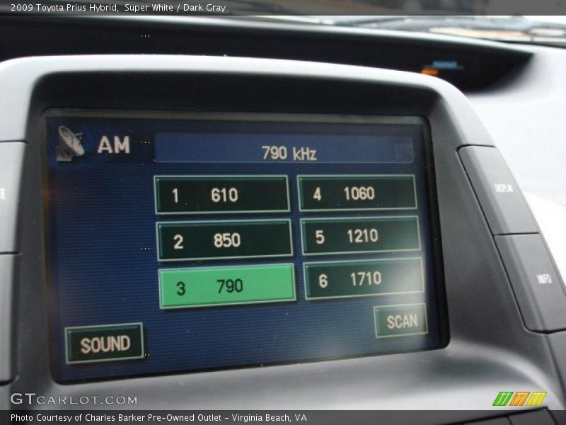 Super White / Dark Gray 2009 Toyota Prius Hybrid