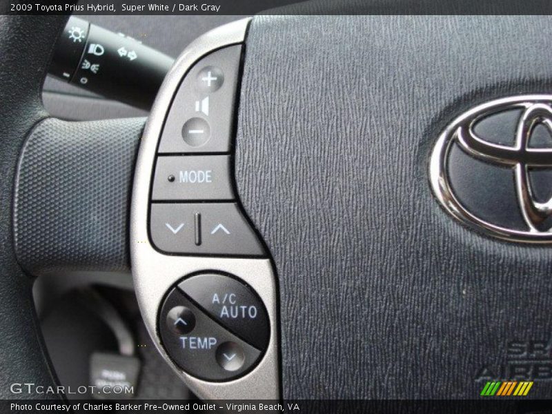 Super White / Dark Gray 2009 Toyota Prius Hybrid