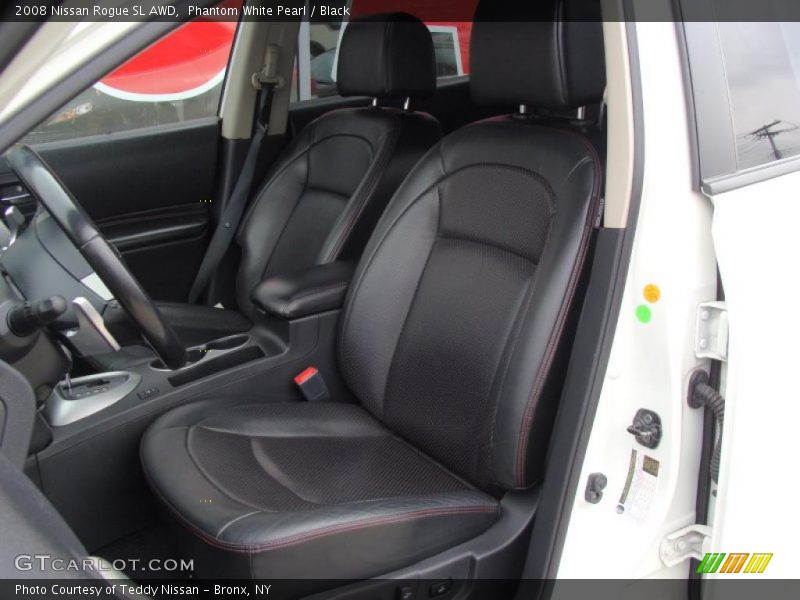 Phantom White Pearl / Black 2008 Nissan Rogue SL AWD