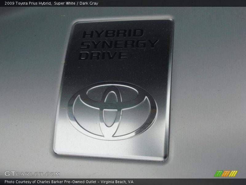 Super White / Dark Gray 2009 Toyota Prius Hybrid
