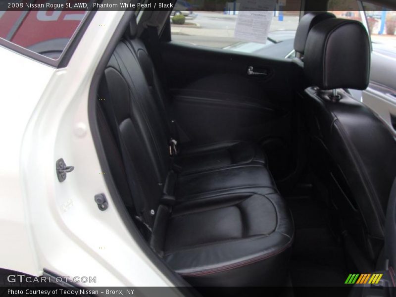 Phantom White Pearl / Black 2008 Nissan Rogue SL AWD