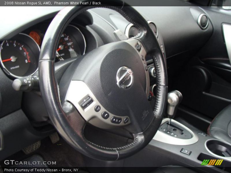 Phantom White Pearl / Black 2008 Nissan Rogue SL AWD