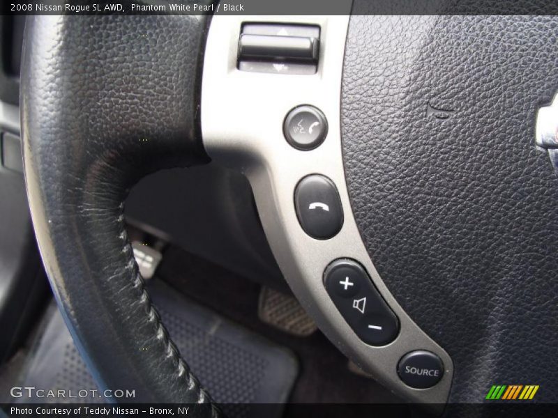 Phantom White Pearl / Black 2008 Nissan Rogue SL AWD
