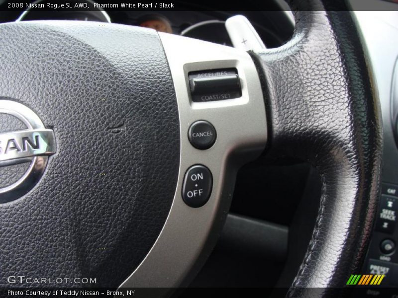 Phantom White Pearl / Black 2008 Nissan Rogue SL AWD