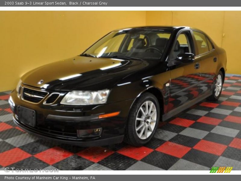 Black / Charcoal Grey 2003 Saab 9-3 Linear Sport Sedan