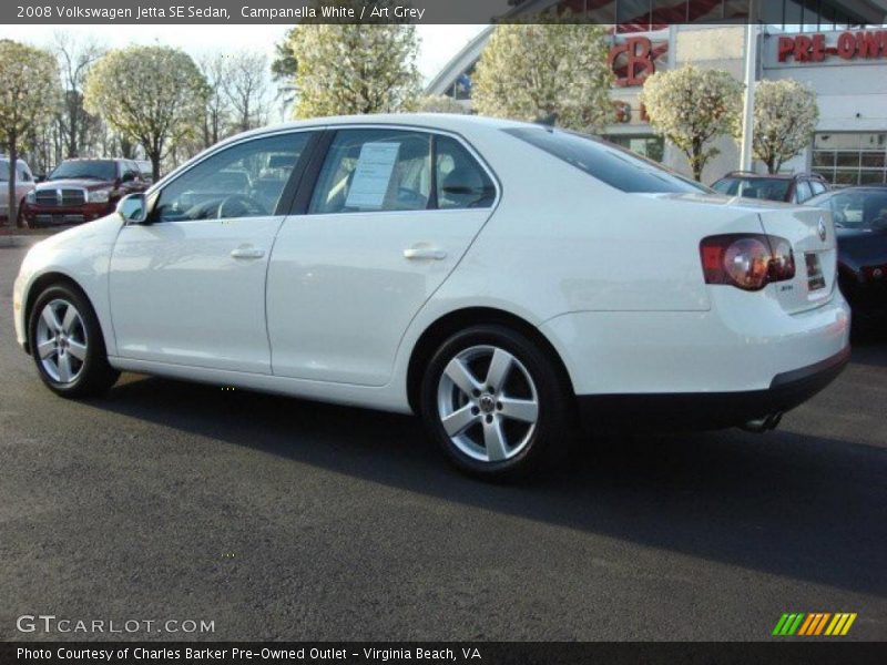 Campanella White / Art Grey 2008 Volkswagen Jetta SE Sedan