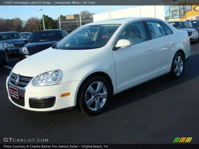 Campanella White / Art Grey 2008 Volkswagen Jetta SE Sedan