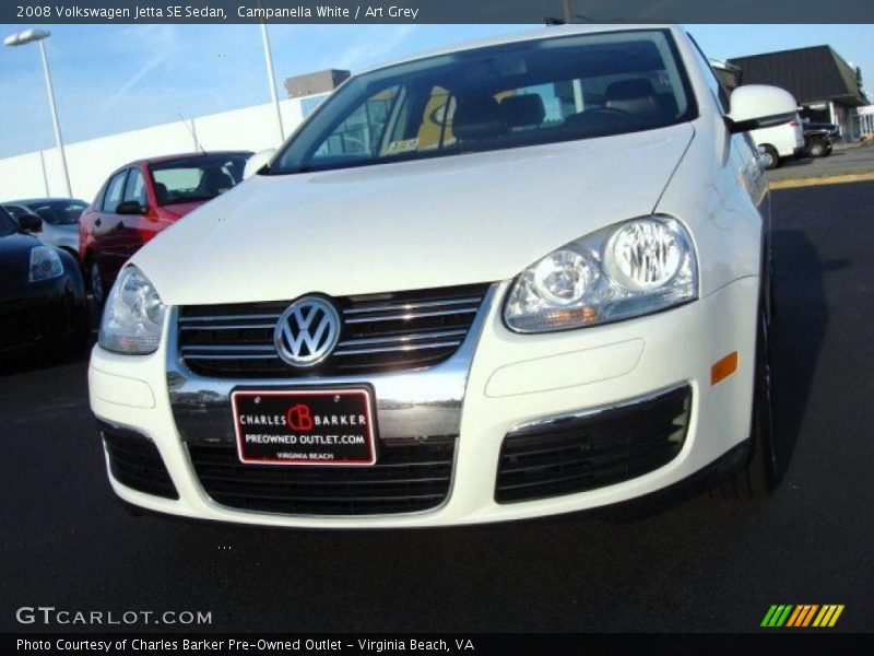 Campanella White / Art Grey 2008 Volkswagen Jetta SE Sedan