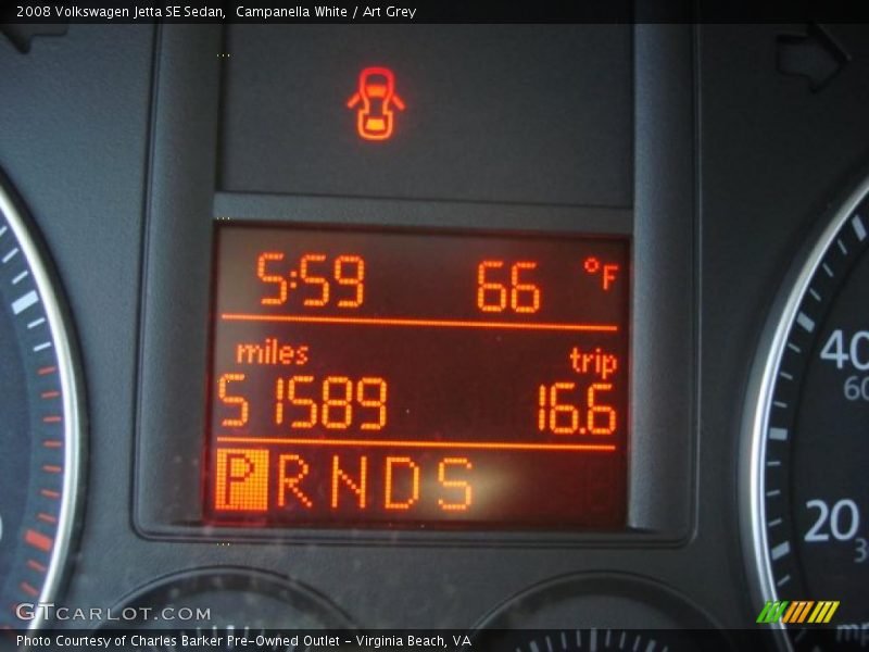 Campanella White / Art Grey 2008 Volkswagen Jetta SE Sedan